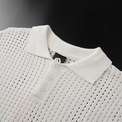 Gary – Short-Sleeved Plaid Polo Shirt