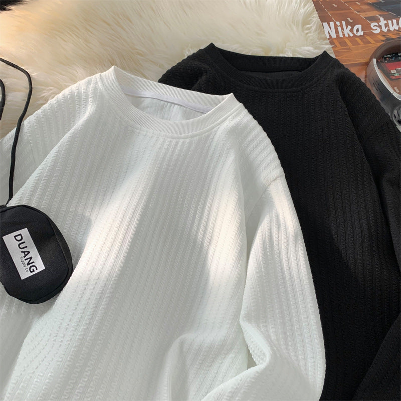 Jim – Loose Textured Long Sleeve T-shirt