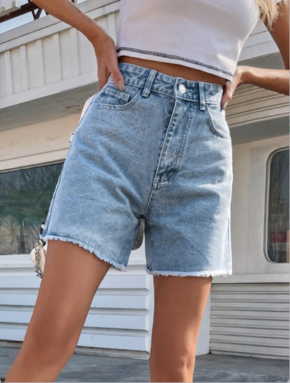 Julie – High Waist Loose Denim Shorts