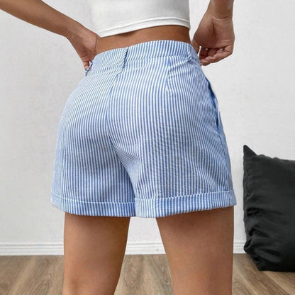 Sandra – Women's Fashion Striped Pocket Shorts