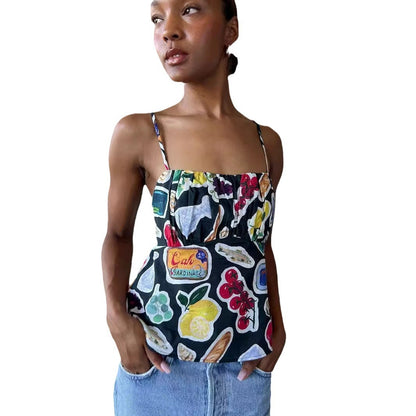 Holly – Contrast Color Backless Slim Fit Vest