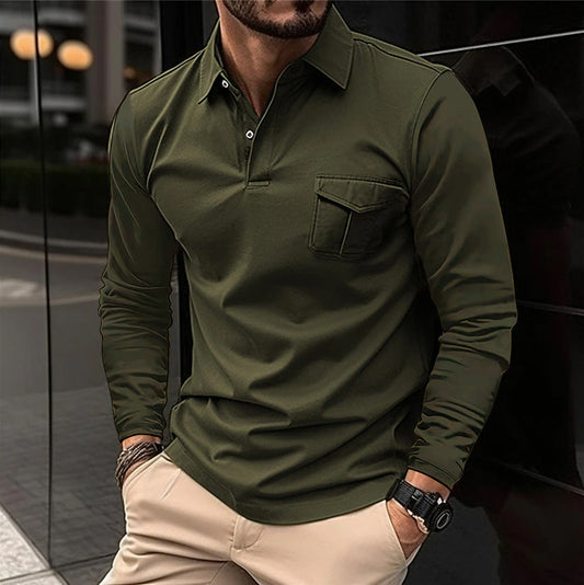 Hugh – Casual Polo with Asymmetric Style