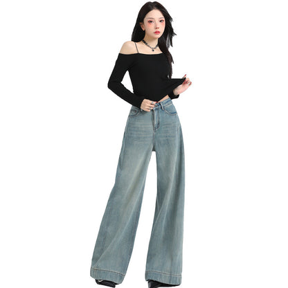 Abigail – Retro High Waist Wide Leg Jeans