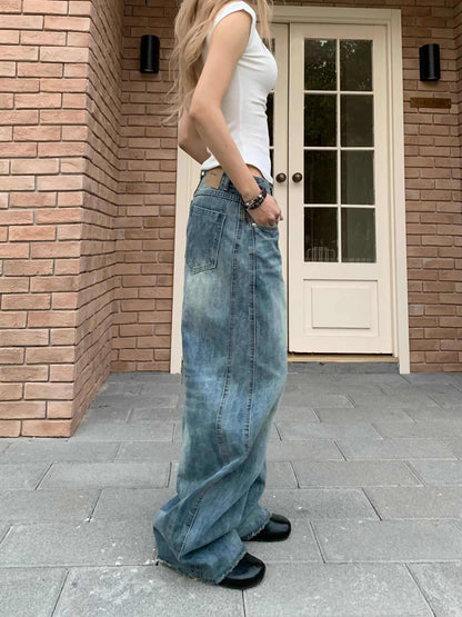 Kimberley – Wide Leg Vegan Patchwork Jeans