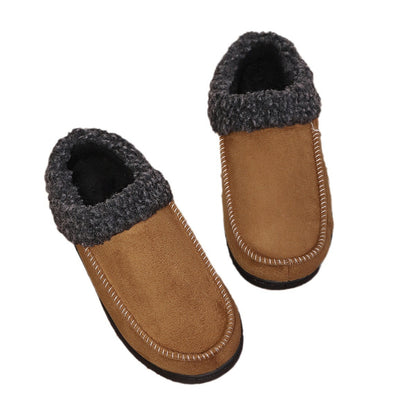 Tara – Cozy Indoor Cotton Slippers with Half-covered Heel