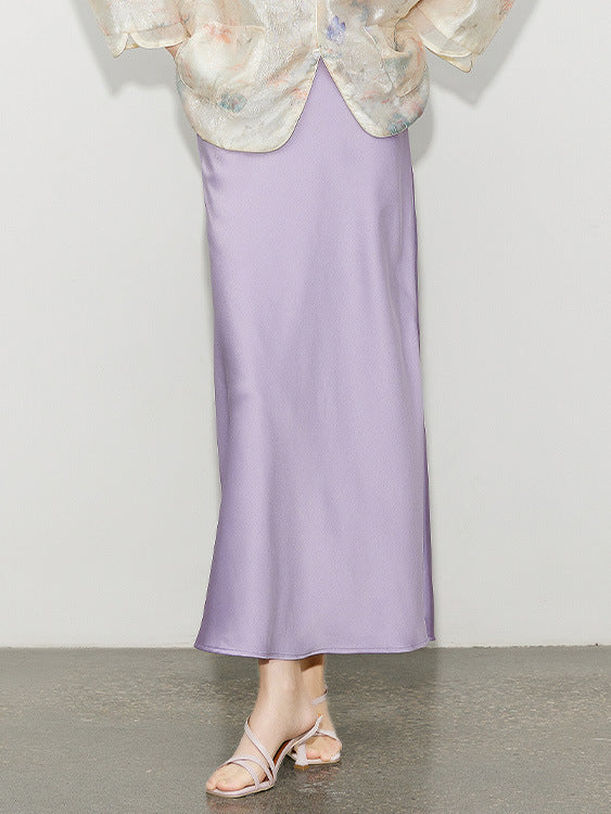 Rose – Glossy High-Waist Fishtail Skirt