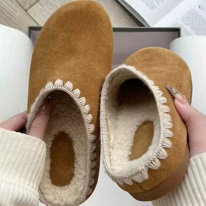 Diana – Women's Fleece-lined Platform Slippers