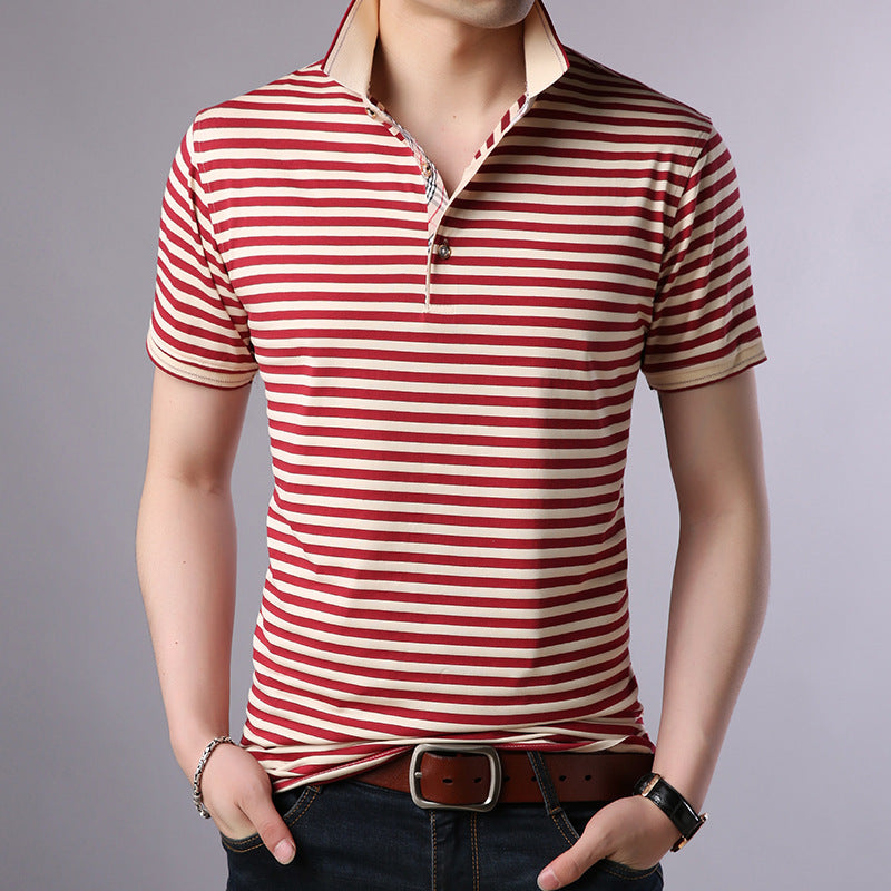 Phillip – Men's Short Sleeve Polo with Geometric Patterns