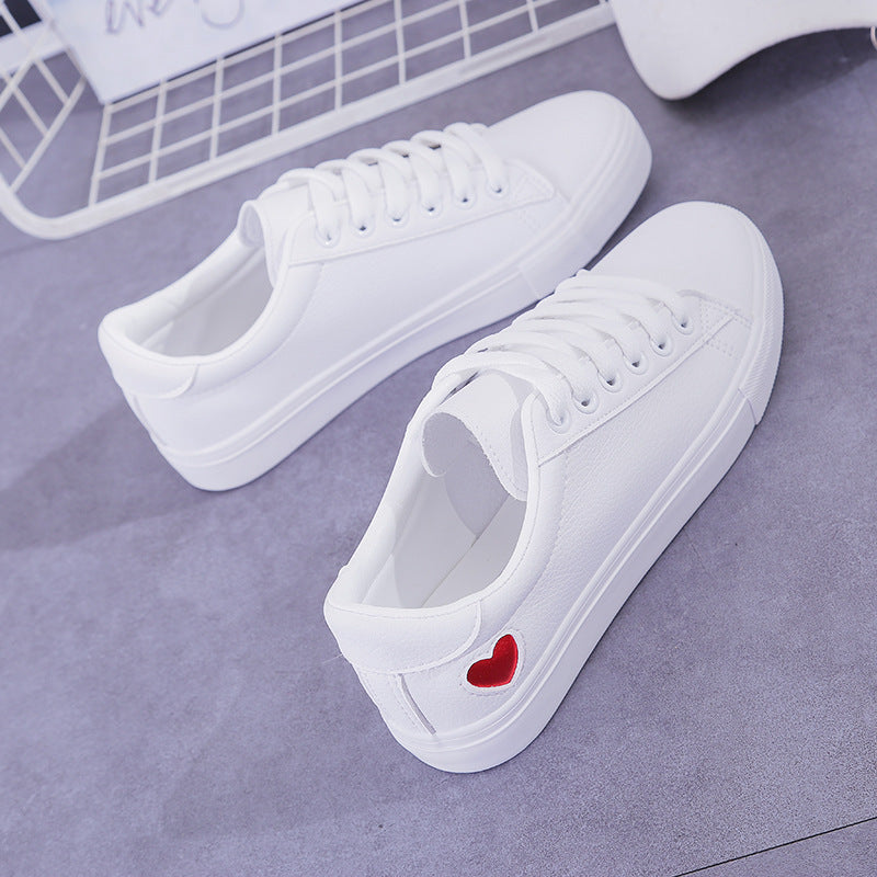 Ruth – Breathable Vegan Leather Heart Flats