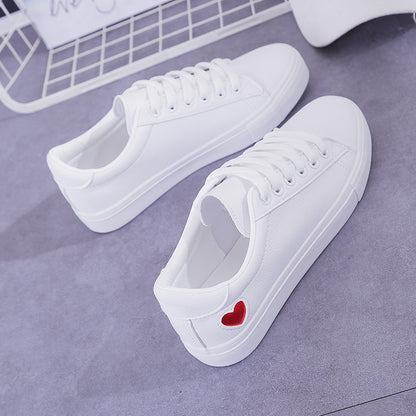Ruth – Breathable Vegan Leather Heart Flats