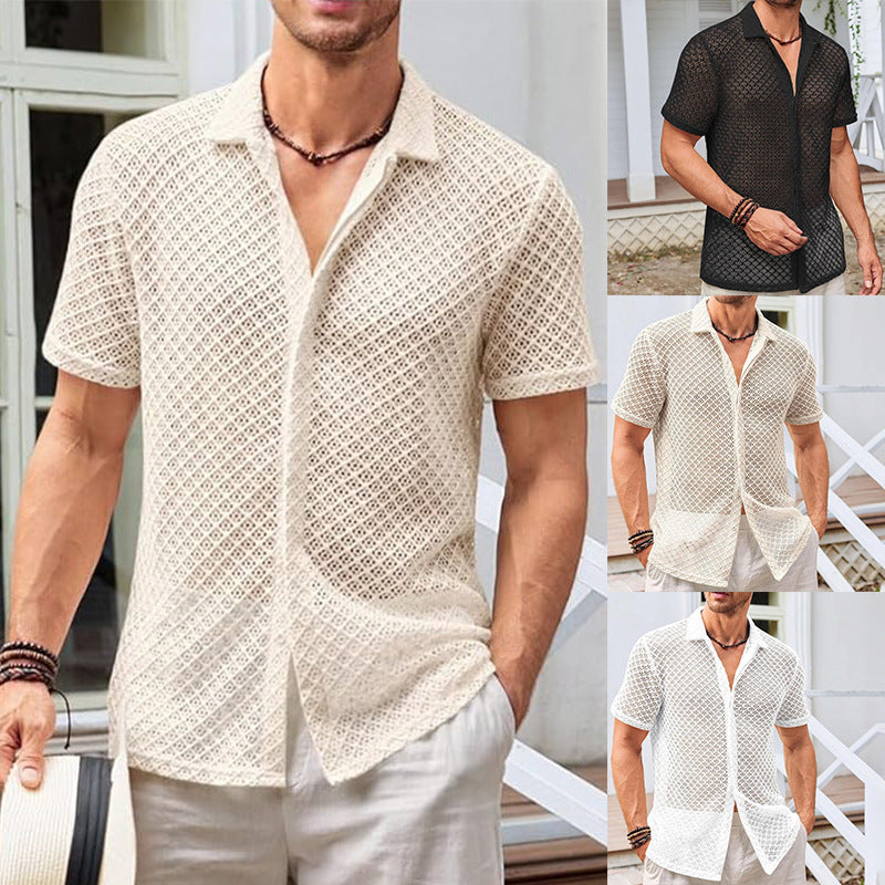 Dennis – Mesh Short Sleeve Beach Shirt