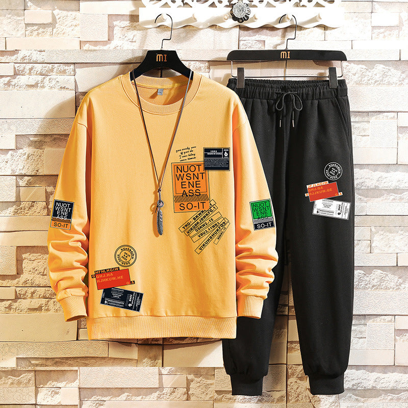 Norman – Men's Sweater Suit with Long Sleeve and Capri Pants