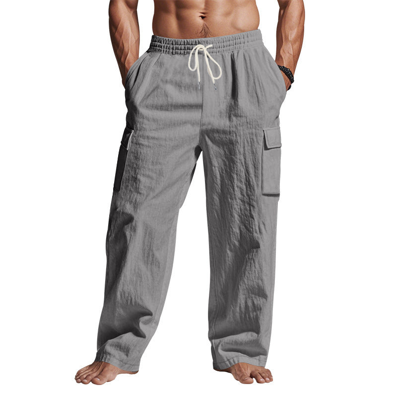 Luke – Men's Breathable Linen Cargo Pants