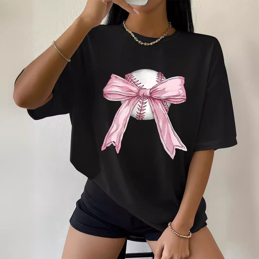 Claire – Casual Print Drop Shoulder Short Sleeve