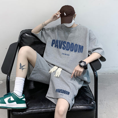 Anthony – Men's Waffle T-shirt with Casual Sports Shorts