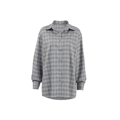Philip – Gray Plaid Polo Shirt