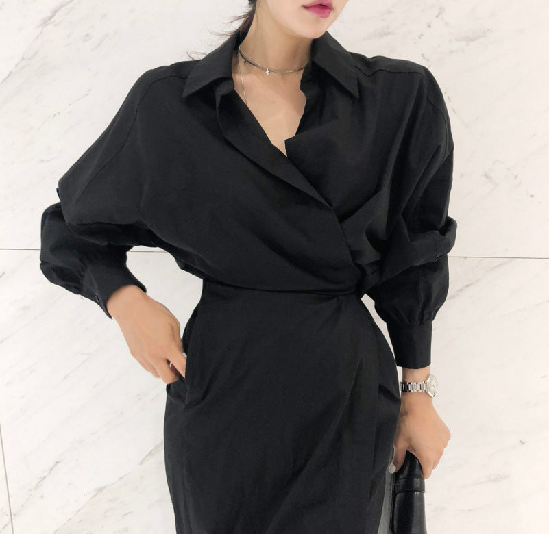 Ruby – Lace-Up V-Neck Tunic Dress