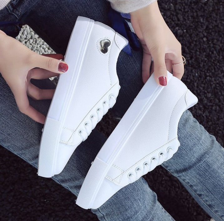Ruth – Breathable Vegan Leather Heart Flats