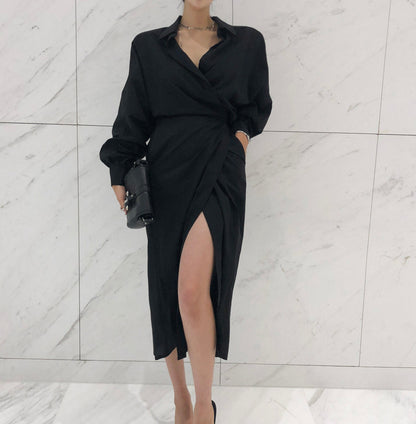 Ruby – Lace-Up V-Neck Tunic Dress
