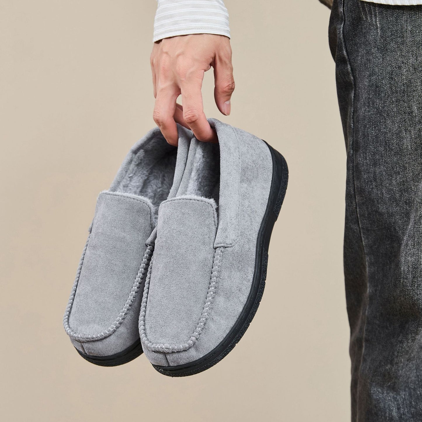 Gerald – Men's Fleece-lined Non-slip Slippers