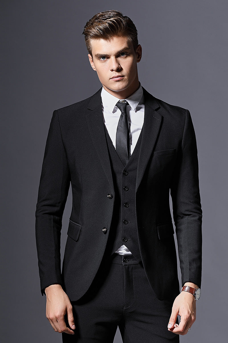 Jake – Slim Men's Suit with Button Details