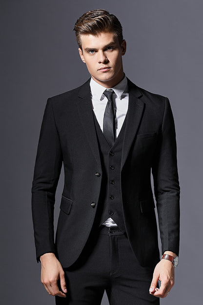 Jake – Slim Men's Suit with Button Details