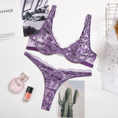 Andrea – Two-Tone Lace Lingerie with Steel Ring