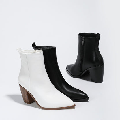 Mary – High Heel Vegan Leather Martin Boots