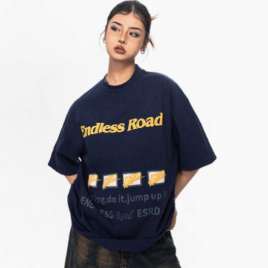 Emma – American-Style Printed Cotton T-shirt