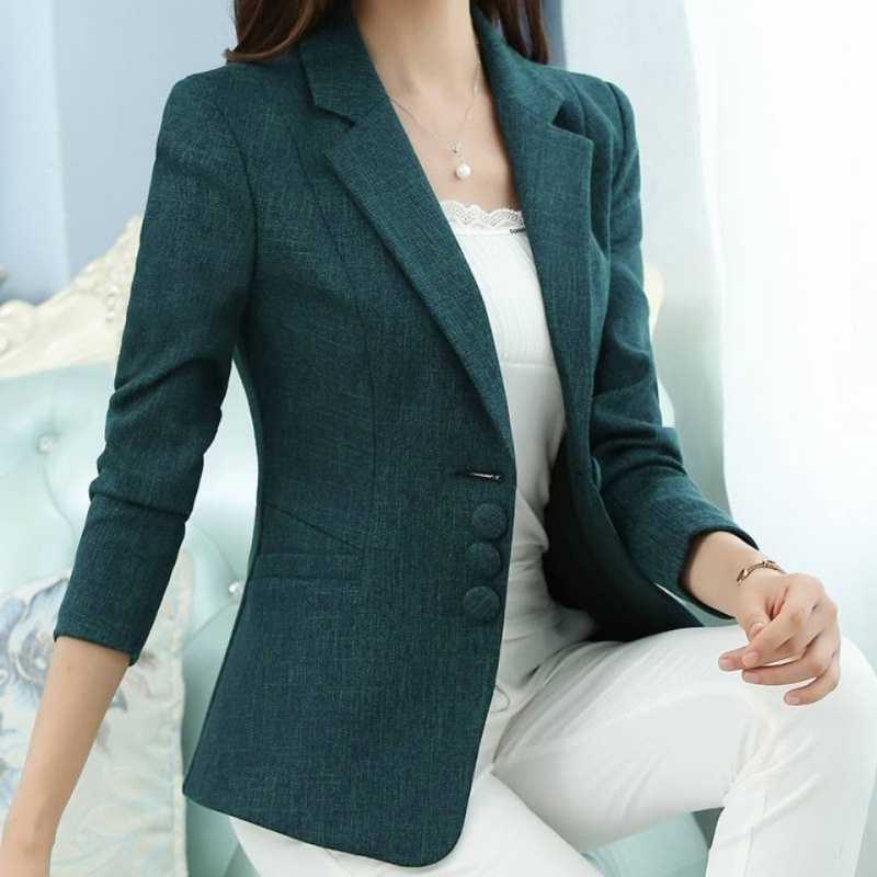 Helen – Women's Plus Size Long-sleeved Blazer