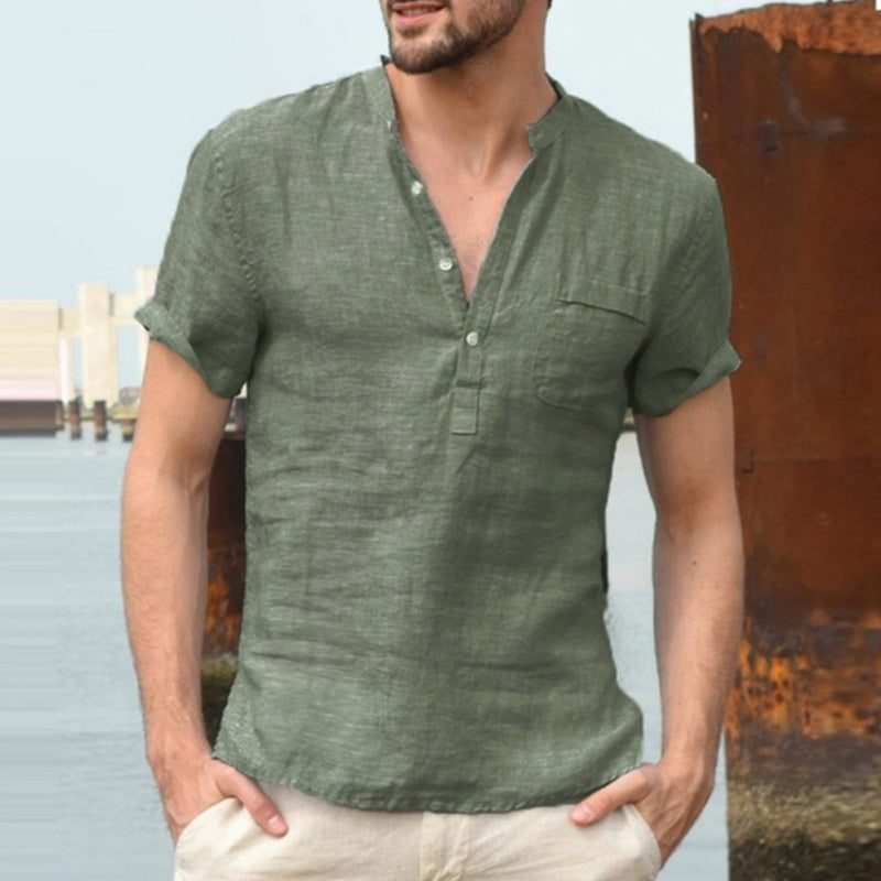 John – Casual Men's Linen Polo Shirt