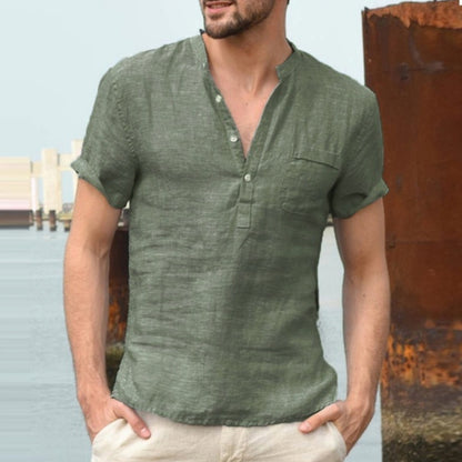 John – Casual Men's Linen Polo Shirt