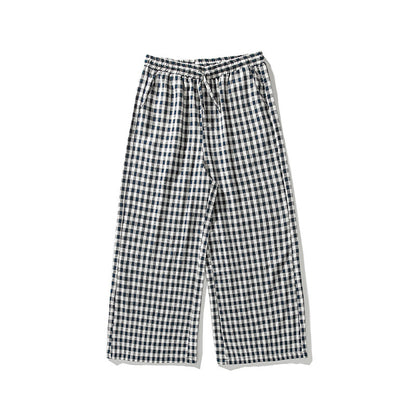Jonathon – Comfortable Cotton and Linen Plaid Pants