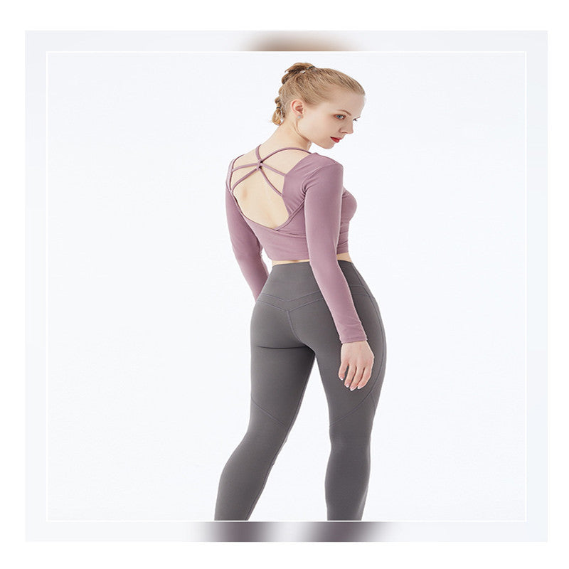 Melissa – Long Sleeve Yoga Top with Back Strap