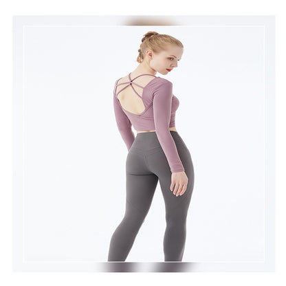 Melissa – Long Sleeve Yoga Top with Back Strap