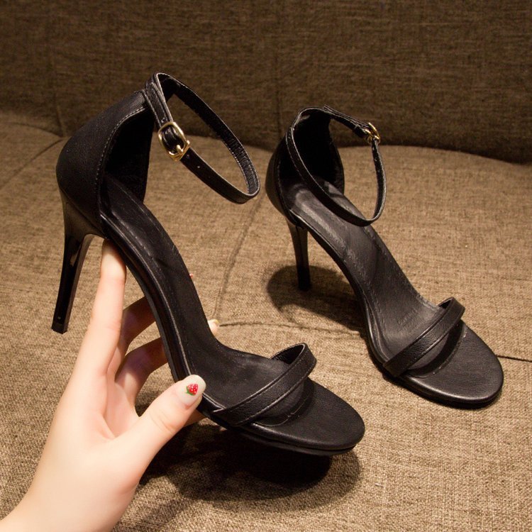 Strap stiletto heels