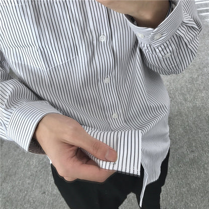 Steven – Long Sleeve Striped Business Shirt