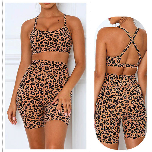 Deborah – Leopard Print Yoga Set