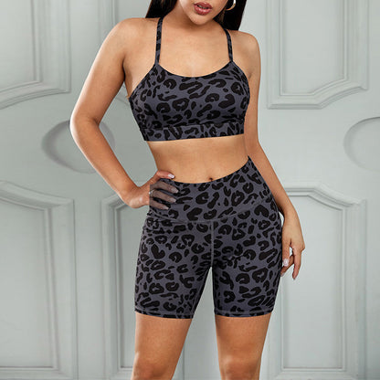 Deborah – Leopard Print Yoga Set