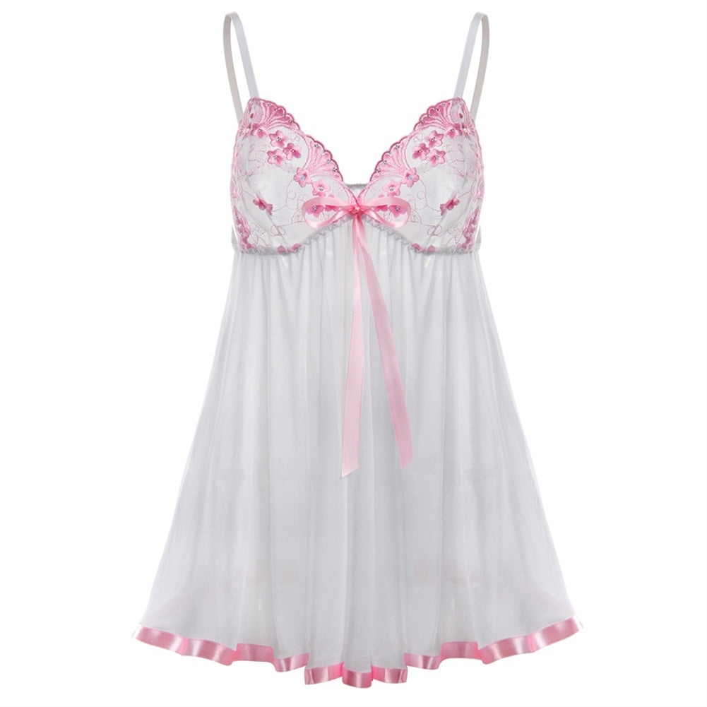 Donna – Elegant Lace Embroidery Sequin Lingerie