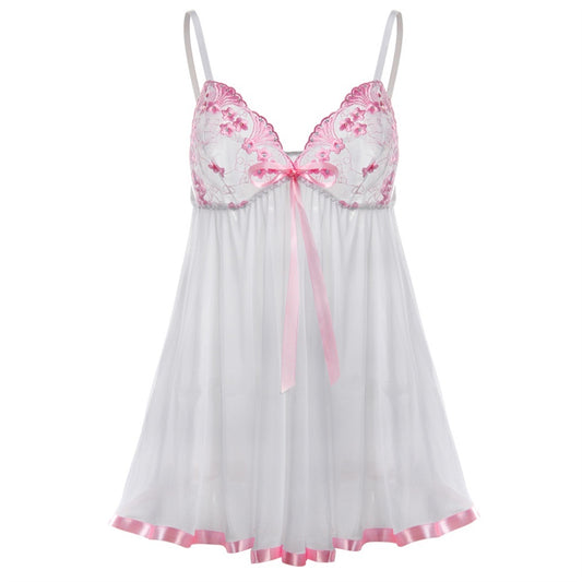Donna – Elegant Lace Embroidery Sequin Lingerie
