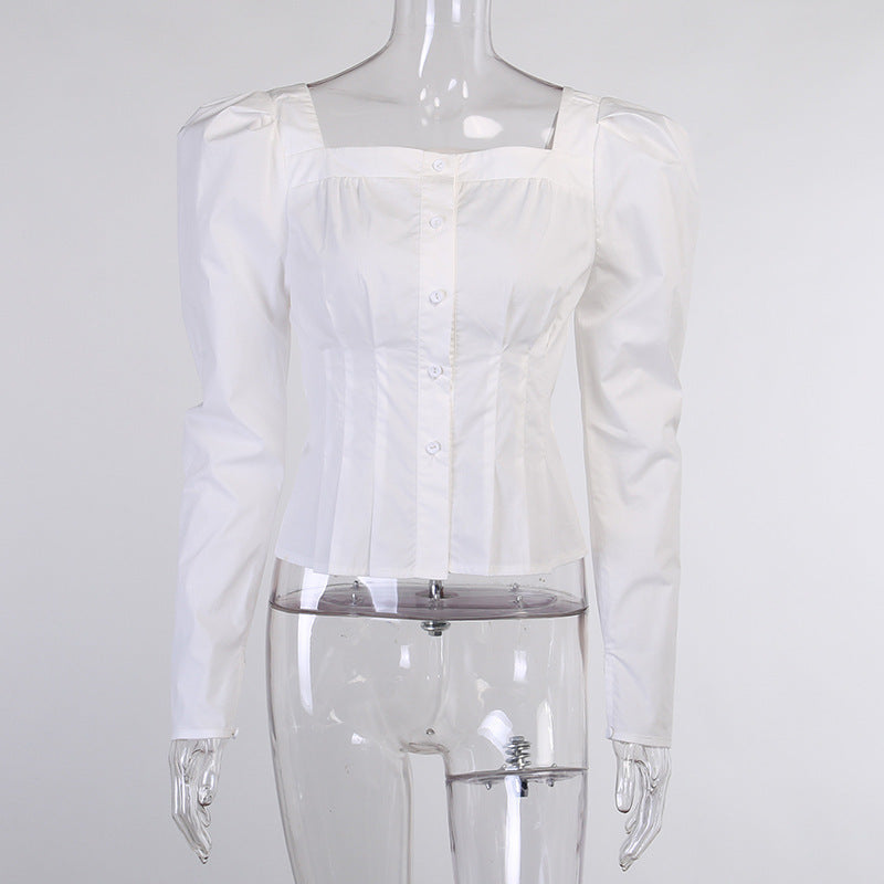 Jade – Elegant Puff Sleeve Blouse