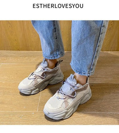 Kim – Women's Comfortable Platform Mesh Sneakers