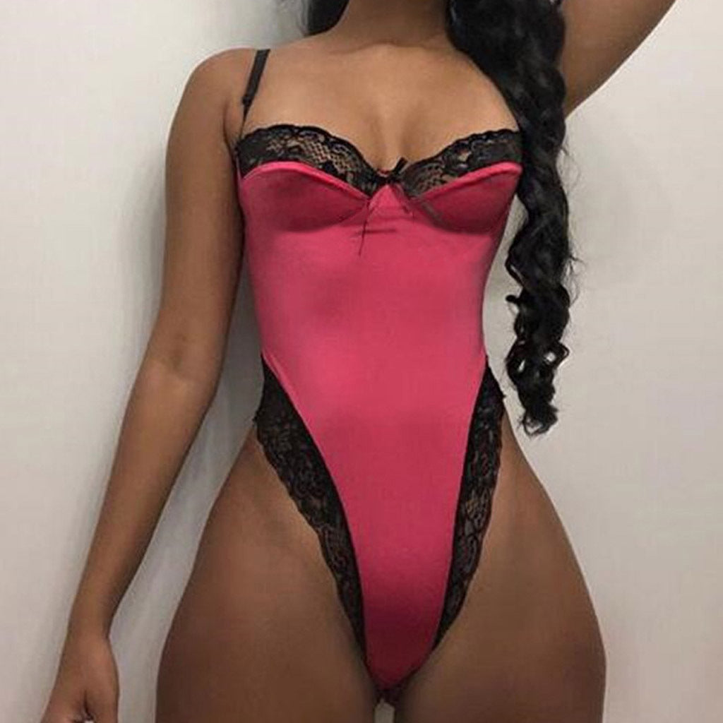 Lucy – Lace Patchwork Bodysuit