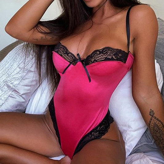 Lucy – Lace Patchwork Bodysuit
