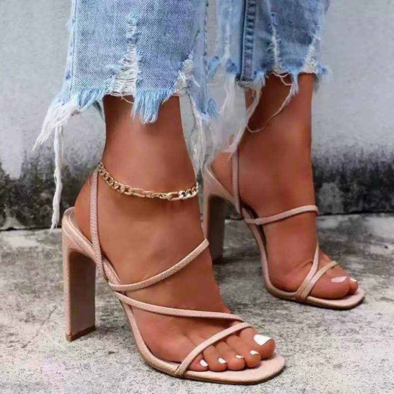 Summer New Thick Heel Women's Sandals And High Heels