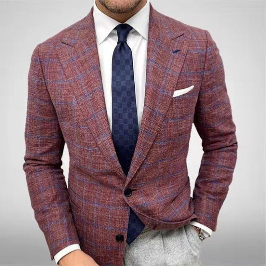 Joseph – Men's Checkered Suit with Classic Lapel