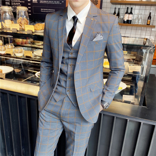 Colin – Men's Check Three-piece Suit