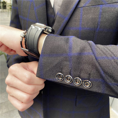 Colin – Men's Check Three-piece Suit