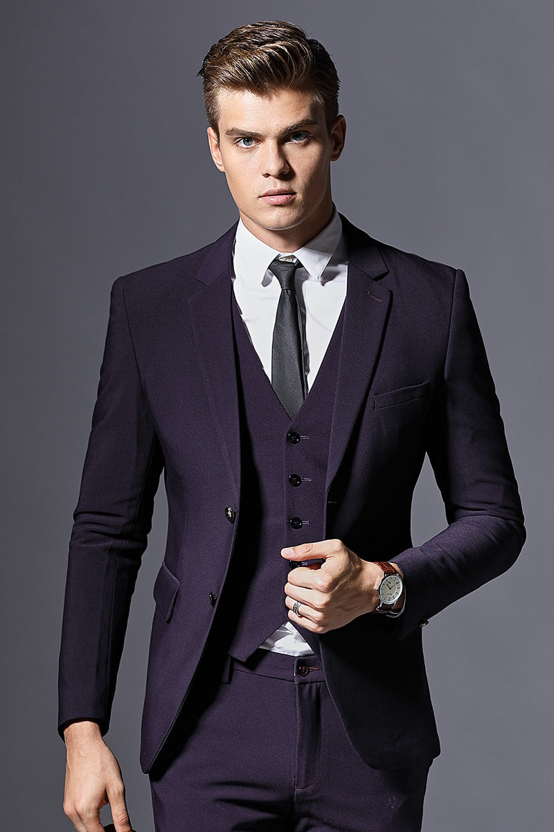 Jake – Slim Men's Suit with Button Details